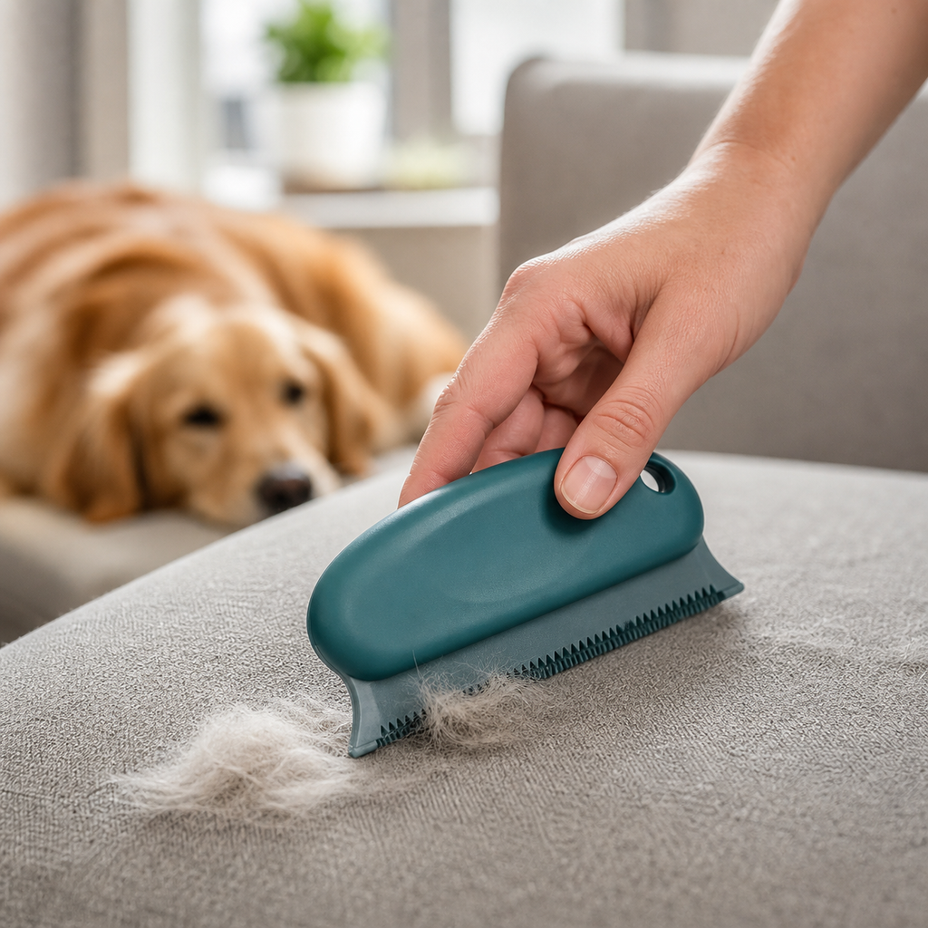 Pet Hair Detailer Rake for Furniture and Carpets