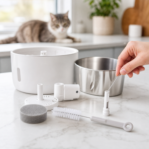 Cat Fountain Cleaning Brush Kit