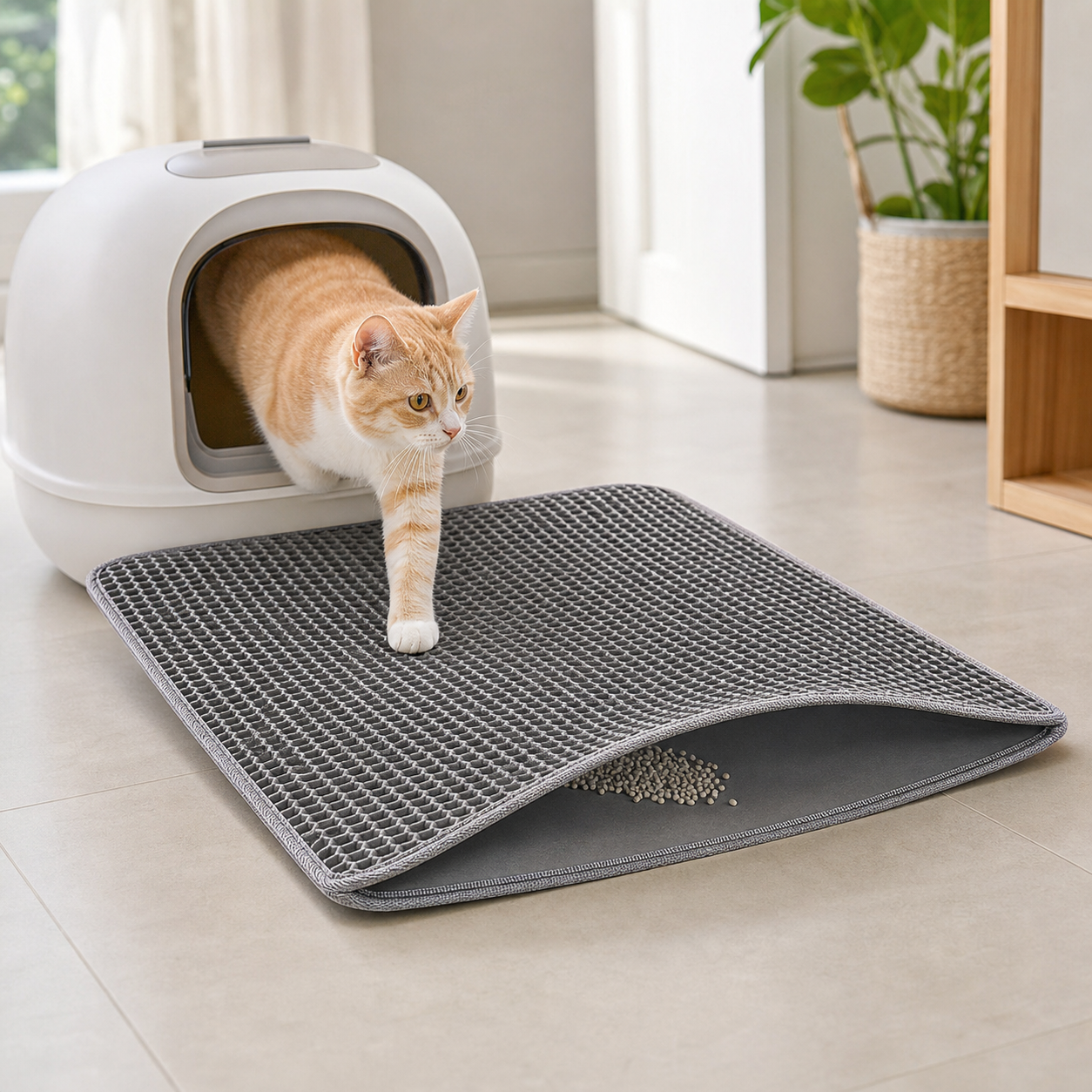 Double-Layer Cat Litter Trapping Mat