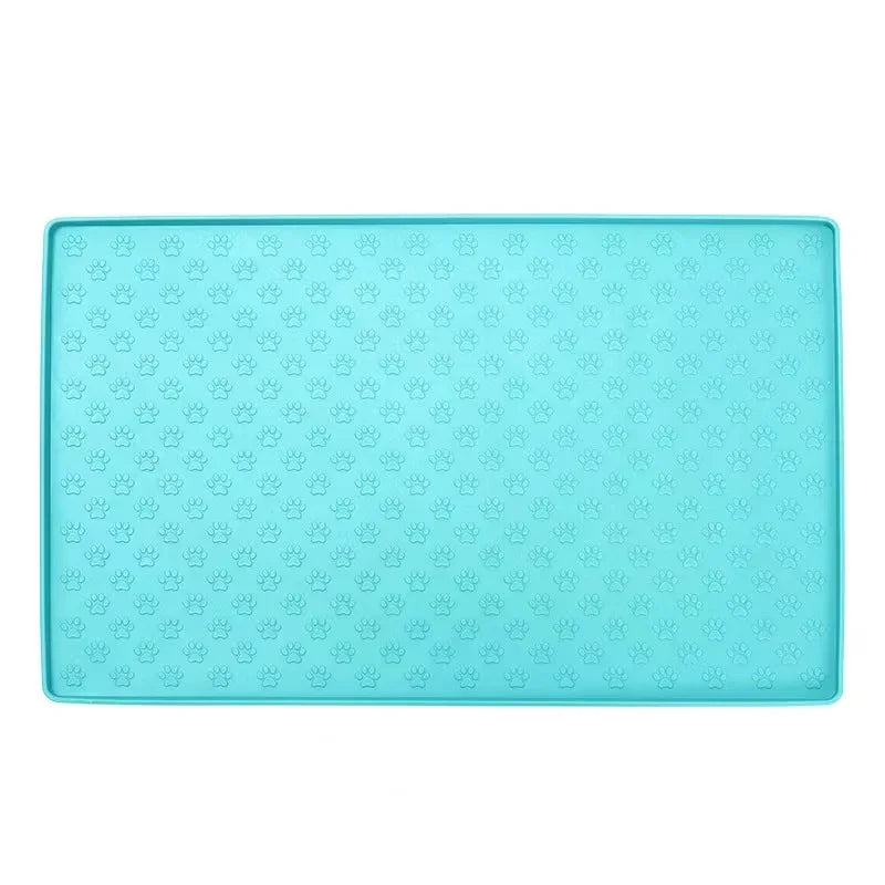 Raised-Edge Silicone Pet Bowl Mat