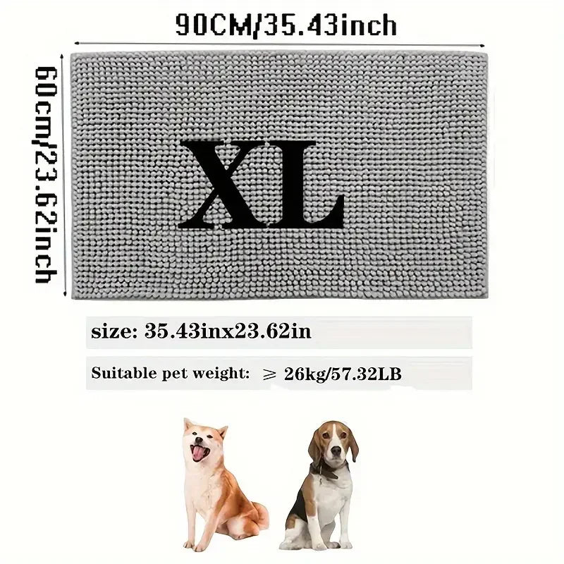 Absorbent Dog Door Mat for Muddy Paws