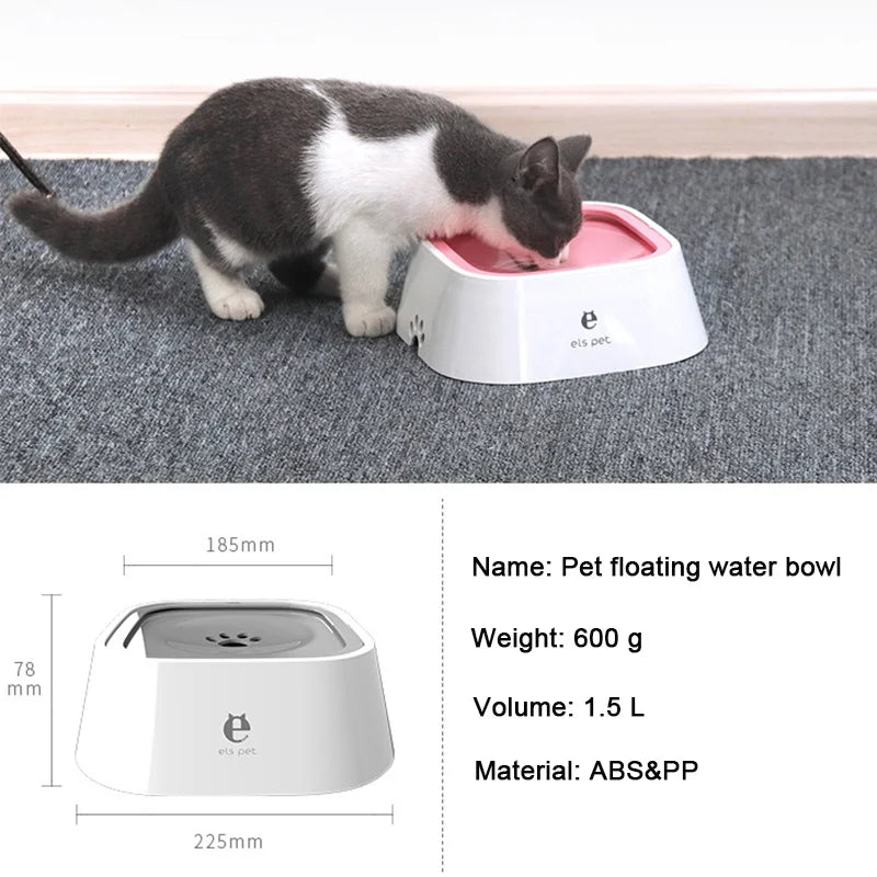 Floating Dog Water Bowl for Slower Drinking
