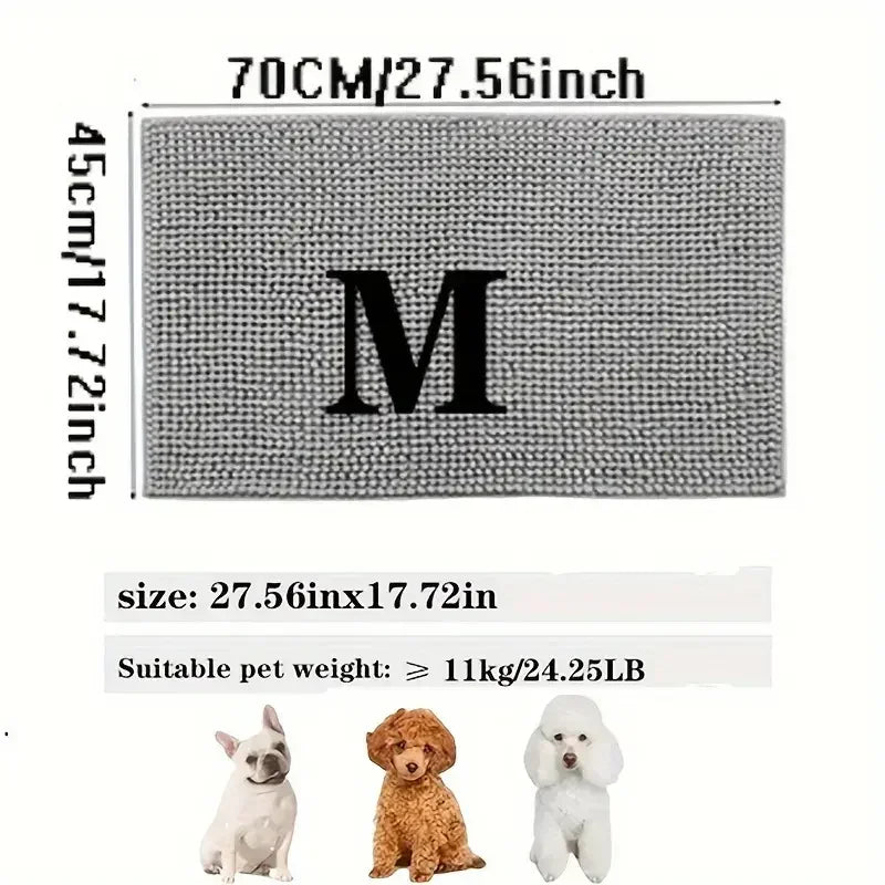Absorbent Dog Door Mat for Muddy Paws