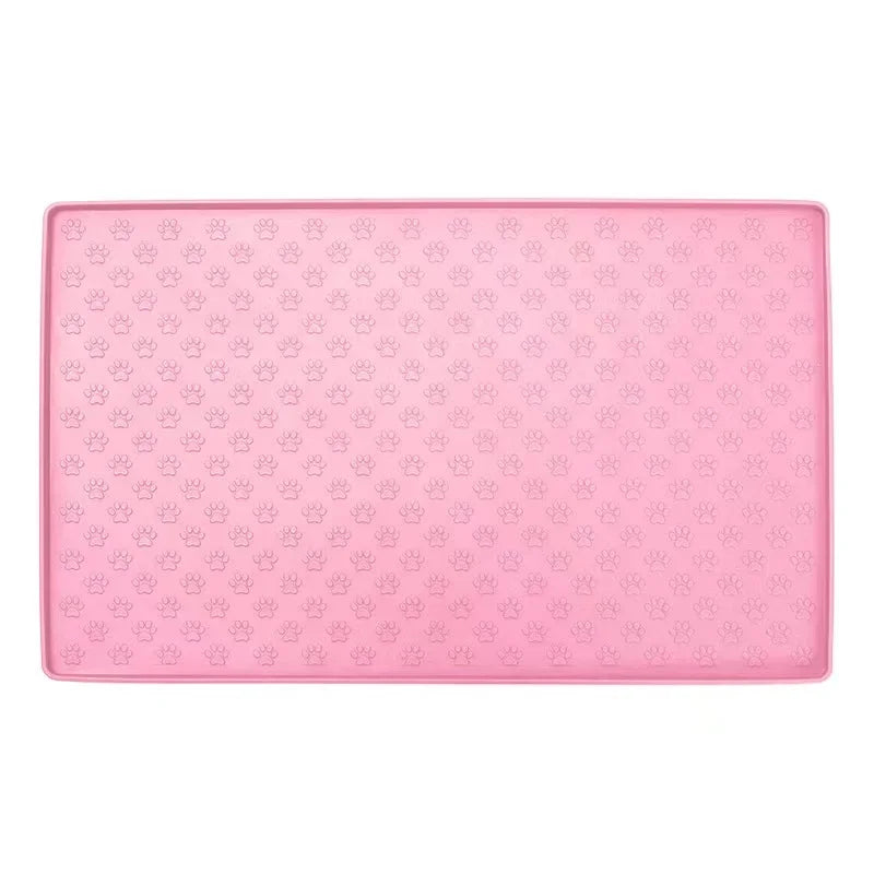 Raised-Edge Silicone Pet Bowl Mat