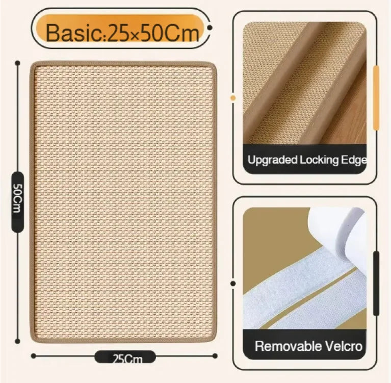 Sisal Cat Scratch Furniture Guard Mat