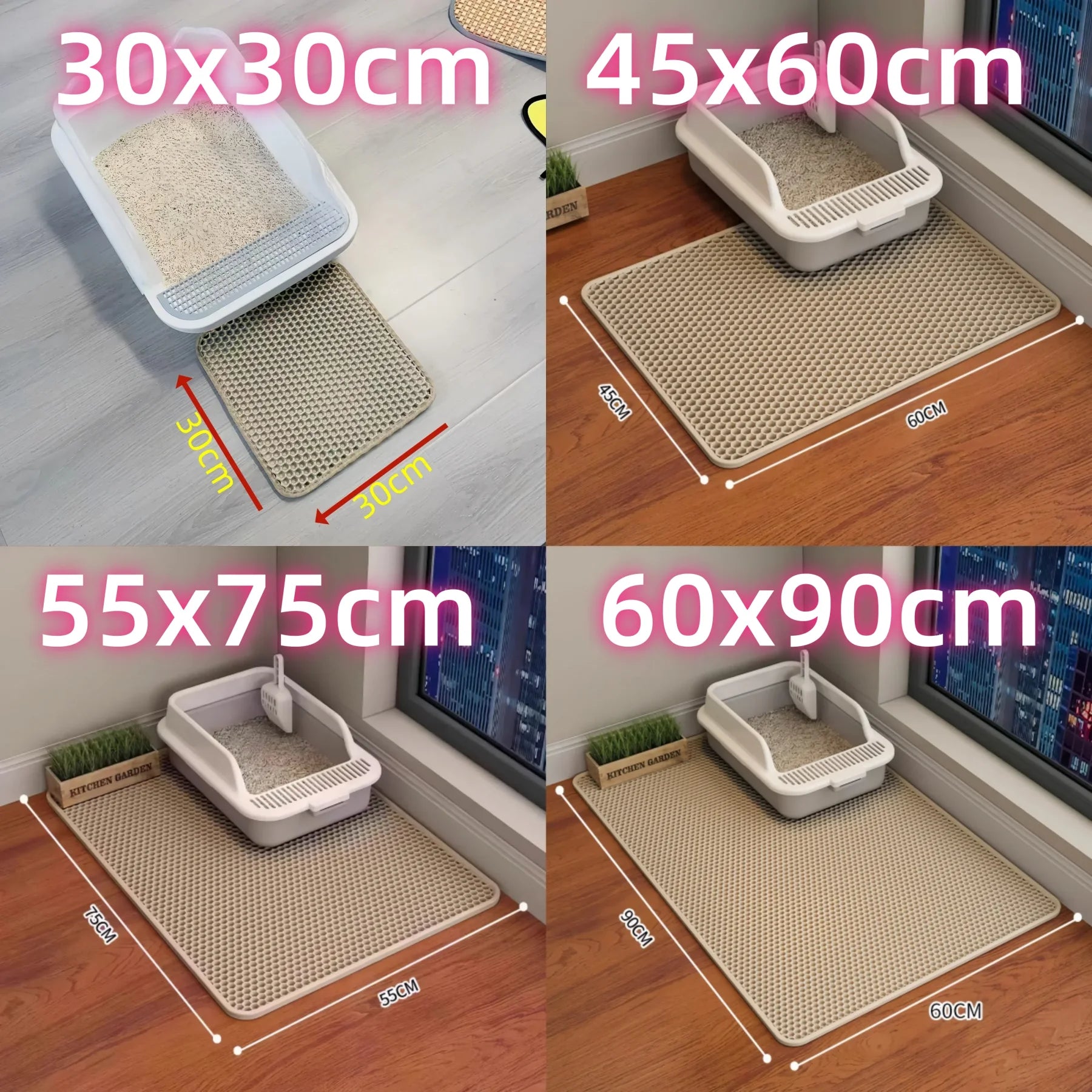 Large Double-Layer Cat Litter Trapping Mat