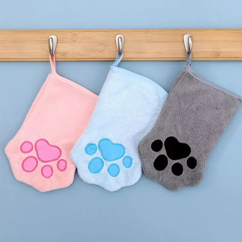 Microfiber Dog Paw Towel Mitt