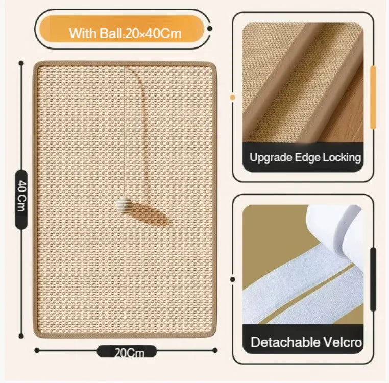 Sisal Cat Scratch Furniture Guard Mat