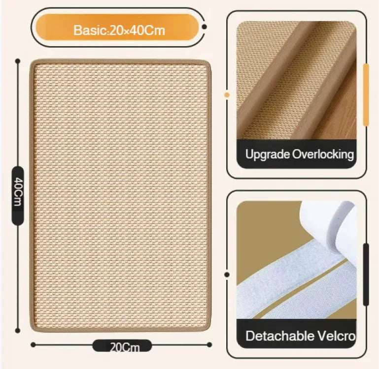 Sisal Cat Scratch Furniture Guard Mat