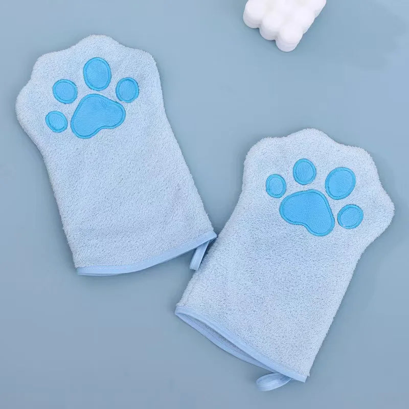 Microfiber Dog Paw Towel Mitt