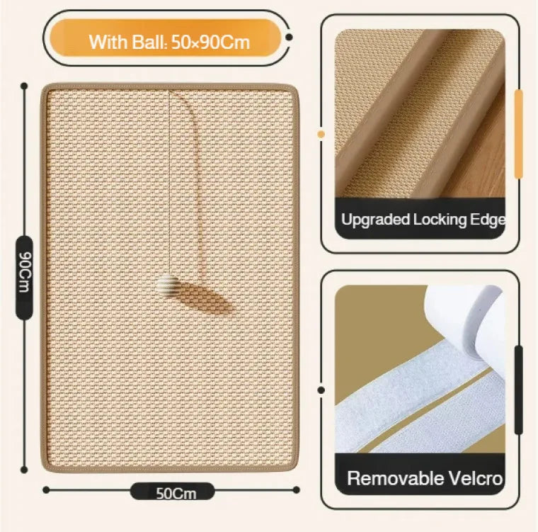 Sisal Cat Scratch Furniture Guard Mat