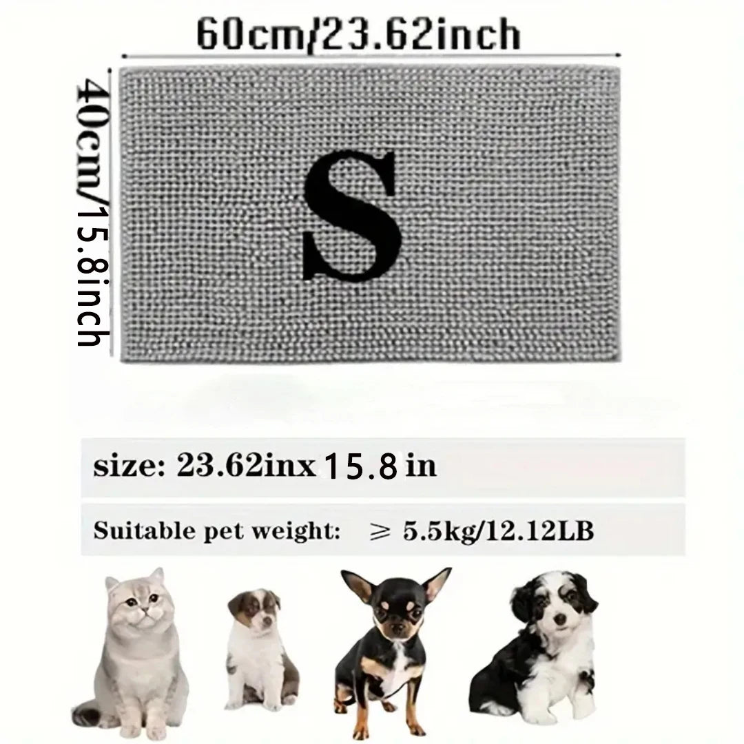 Absorbent Dog Door Mat for Muddy Paws