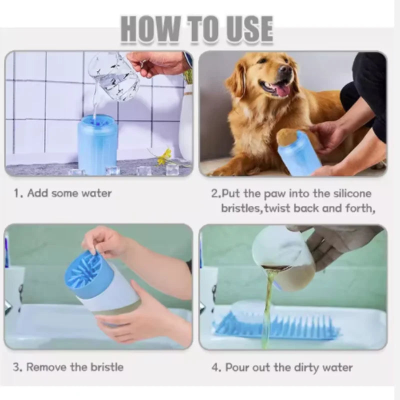 Soft Silicone Dog Paw Cleaner Cup