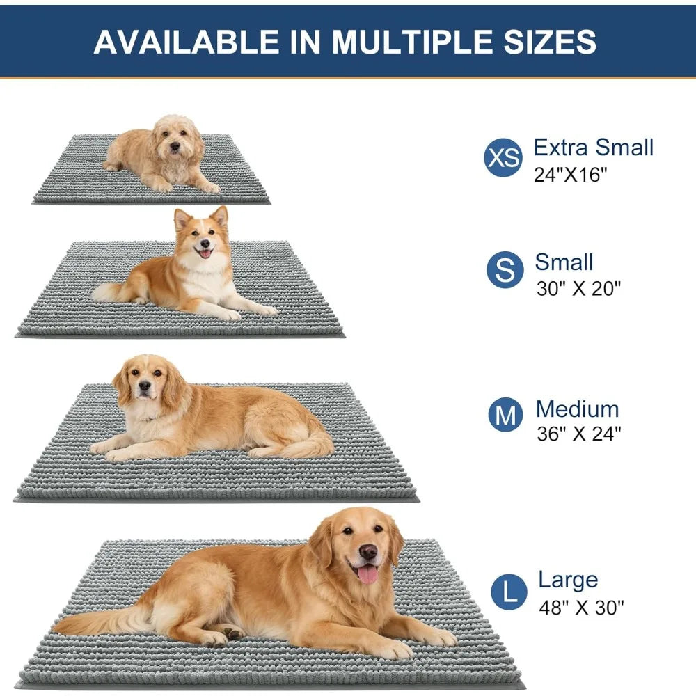 Absorbent Muddy Paw Dog Door Mat