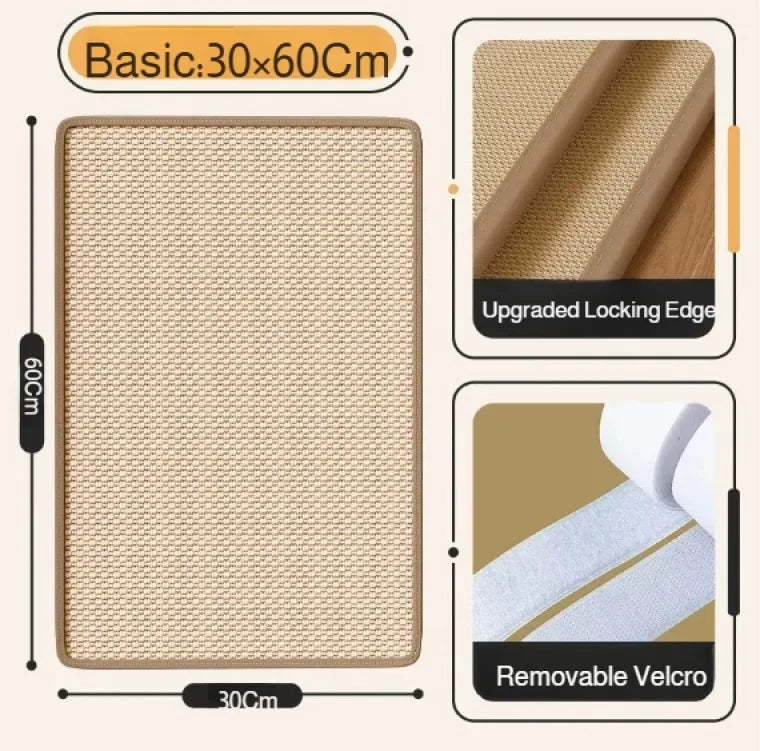 Sisal Cat Scratch Furniture Guard Mat